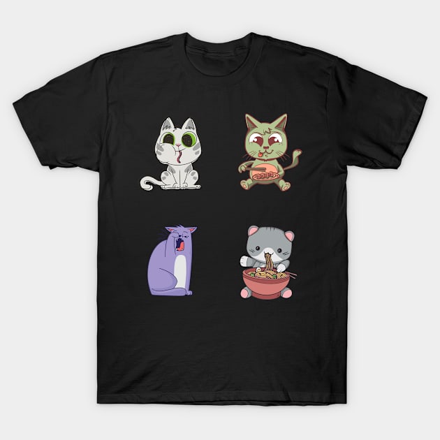 Cute Cat T-Shirt by timegraf